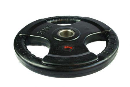 Discos Olímpicos Redondo Negro Casquillo Metálico